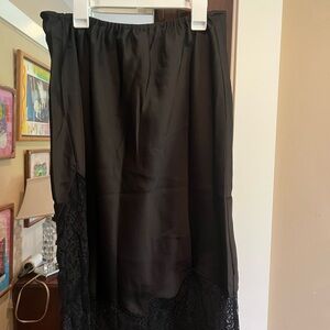 Princess Polly Black Midi Slip Skirt for Work